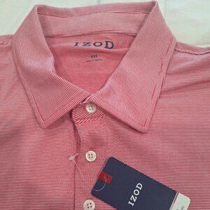 IZOD Men's Breeze Collection Polo in Rapture Rose 3-button placket- 2XL  XXL-NWT